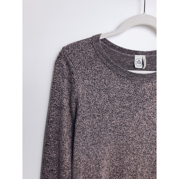 🌻 Paper Crane Pink Mauve Heather Knit Peplum Top - Picture 2 of 5